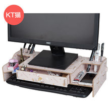 New Desk Storage Wood DIY Increase Computer Display Keyboard Placement Desk Organizer Prevention Of Cervical Spondylosis