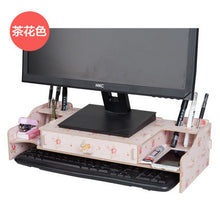 New Desk Storage Wood DIY Increase Computer Display Keyboard Placement Desk Organizer Prevention Of Cervical Spondylosis