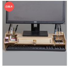 New Desk Storage Wood DIY Increase Computer Display Keyboard Placement Desk Organizer Prevention Of Cervical Spondylosis