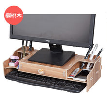 New Desk Storage Wood DIY Increase Computer Display Keyboard Placement Desk Organizer Prevention Of Cervical Spondylosis