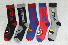 Film Oil Painting Art Socks Men Mid-calf Cotton Iron Man Super Man Batman Man Sock Hero Socks Length Creative Harry Potter