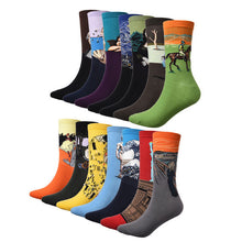 Film Oil Painting Art Socks Men Mid-calf Cotton Iron Man Super Man Batman Man Sock Hero Socks Length Creative Harry Potter