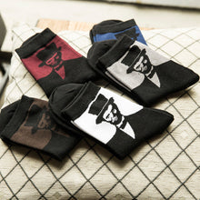 Film Oil Painting Art Socks Men Mid-calf Cotton Iron Man Super Man Batman Man Sock Hero Socks Length Creative Harry Potter