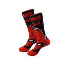 Men Women Cotton Cartoon Jacquard Colorful Dress Socks Male Embroider Anime Hero Skateboard Socks Big Size meias masculinas