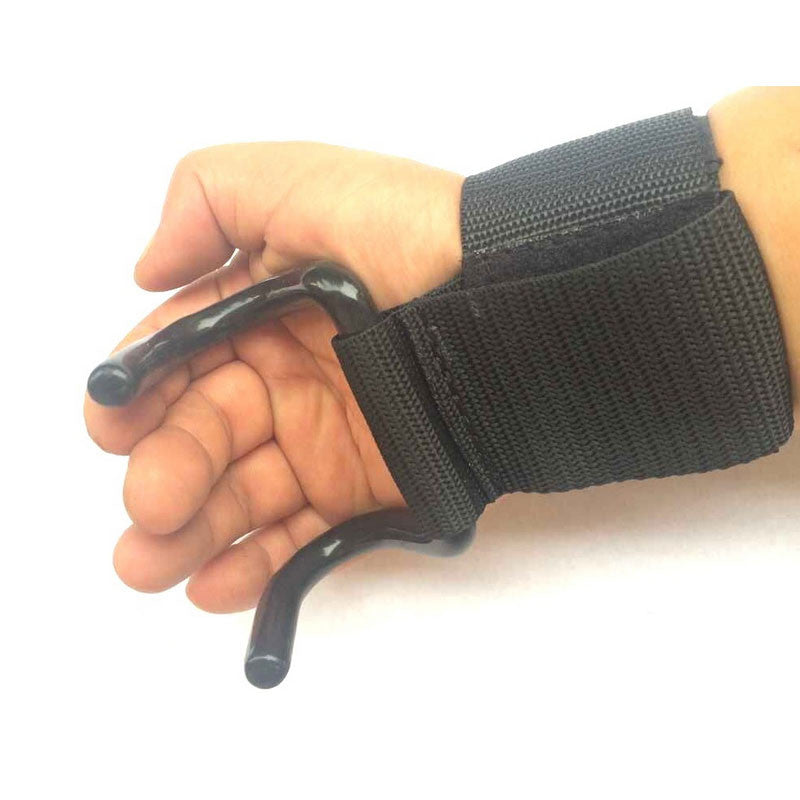 Rotatable Fitness glvoes Barbell wrist belt hook band Horizontal Bars hands claw Pull up Sport gym gloves weight lifting belt